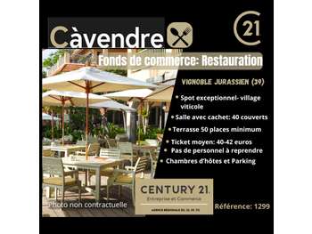 Vente restaurant licence 4 en vignoble Jurassien