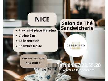 Vente salon de thé sandwicherie Nice prox Masséna