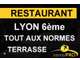 Vente beau restaurant terrasse aux normes 69006