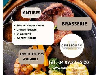 Vente brasserie au vieil Antibes zone piétonne