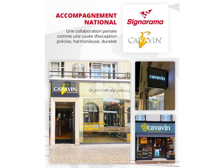 CAVAVIN fait confiance à Signarama pour sa signalétique en franchise