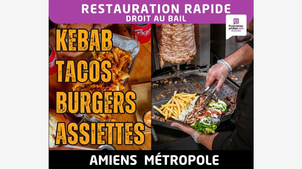 Vente restauration rapide snack métropole Amiens