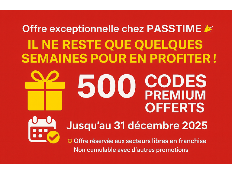 🎯 Entrepreneurs : encore quelques semaines pour profiter de l’offre anniversaire PASSTIME