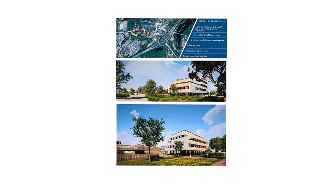 Vente bureaux 711m² R+1 en VEFA à Saint-Nazaire