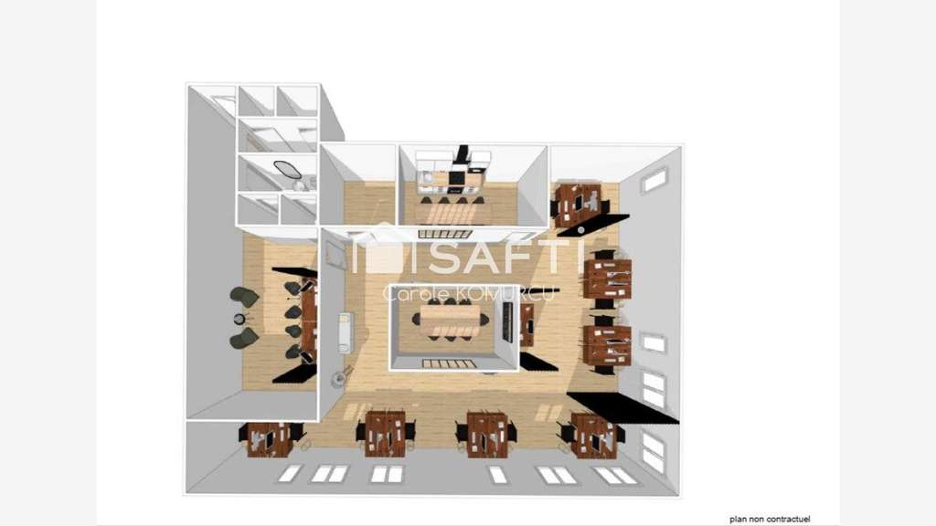 Vente bureau, plateau 184m² à Achères