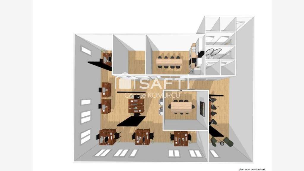 Vente bureau, plateau 184m² à Achères