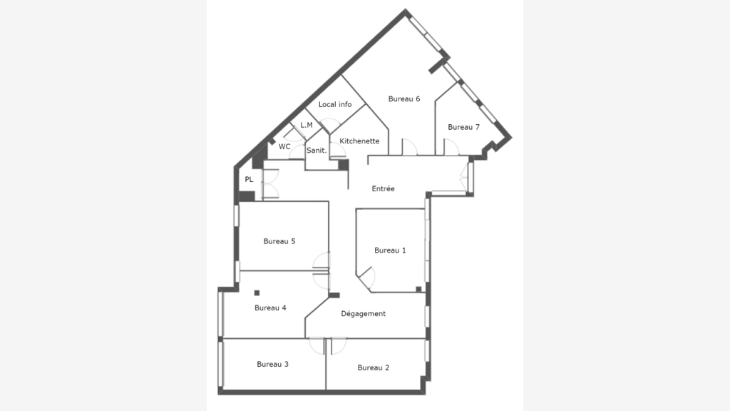 Vente bureaux de 183m² centre Angers proche gare