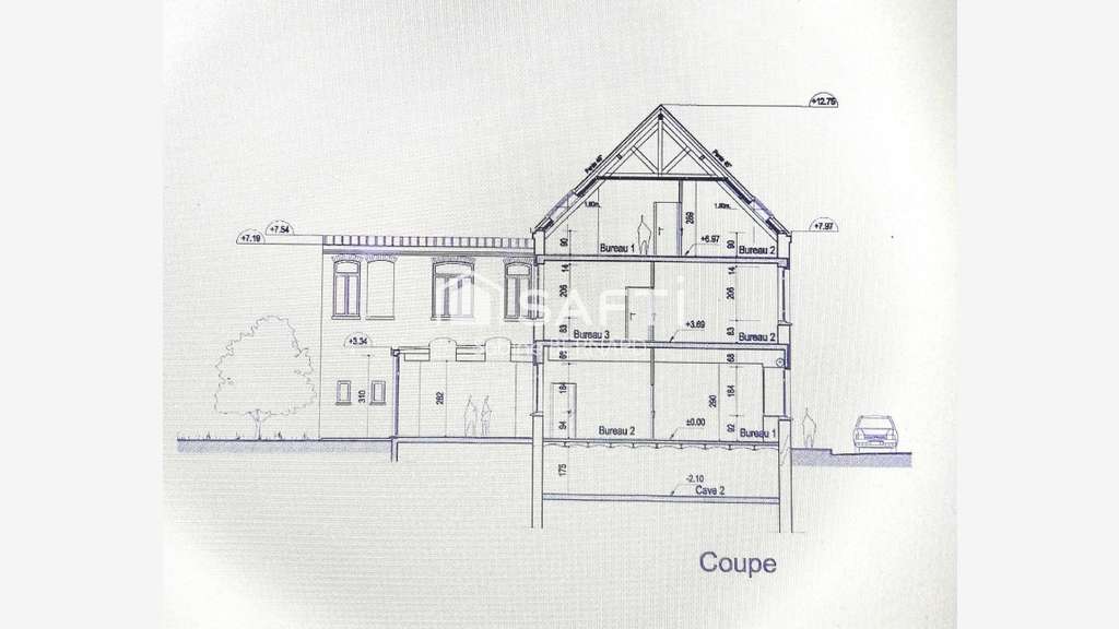 Vente bureaux de 310m² sur 3 niveaux à Armentières