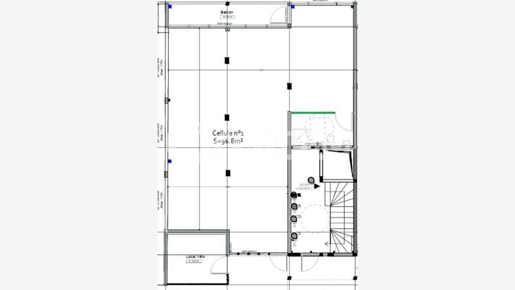 Bureau de 96m² à vendre en RDC à Cayenne