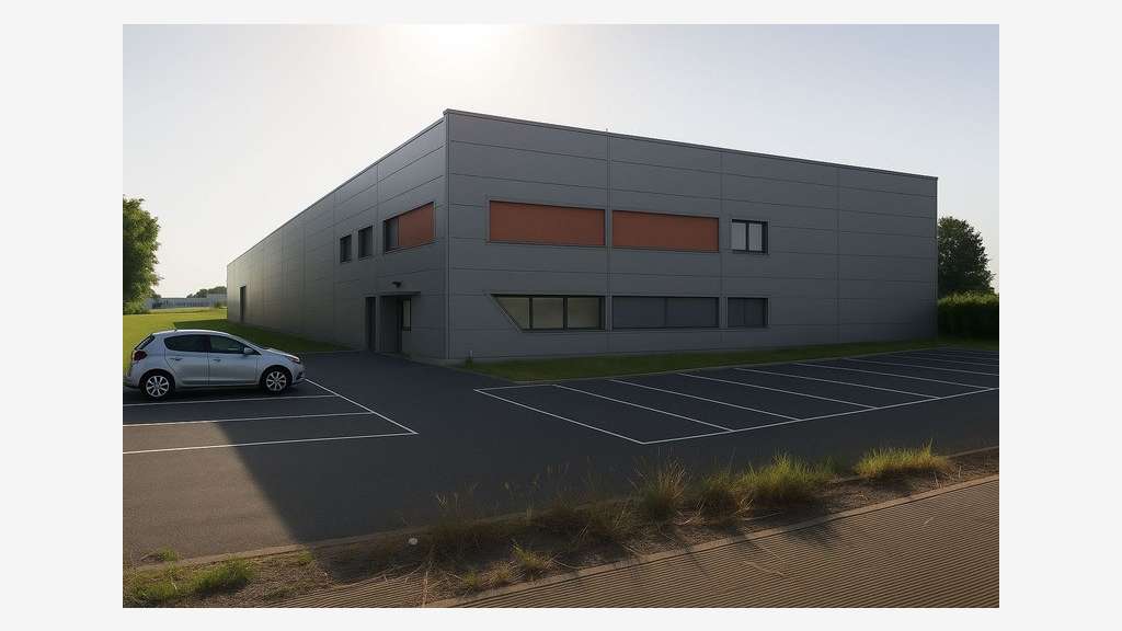 Vente local 1200m² sur terrain 5500m² sur Longwy