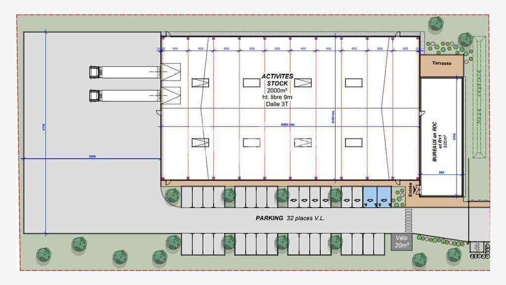Vente bâtiment d'activité 2500m² à Genas