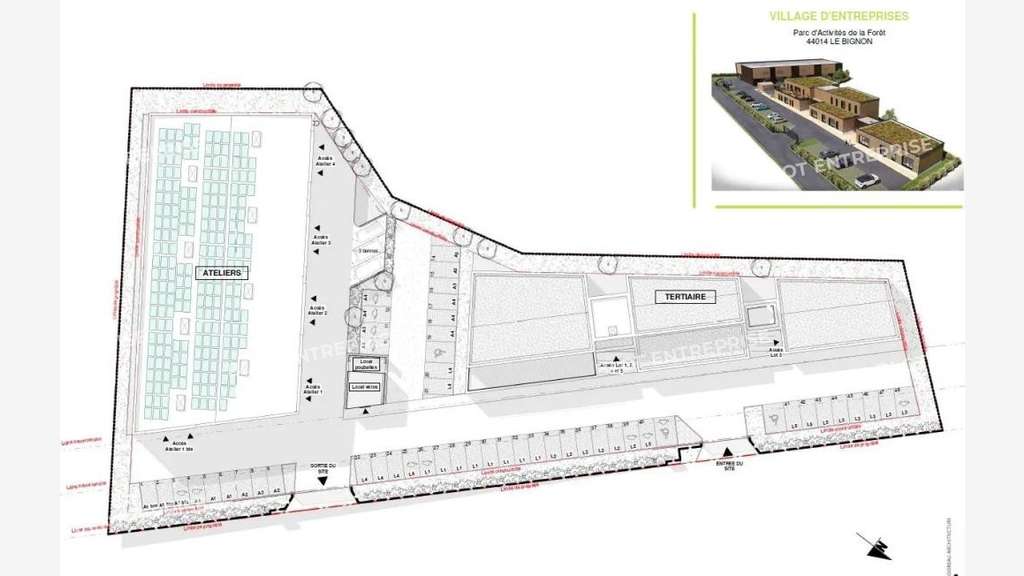 A vendre bureaux 143m² au Bignon au Sud de Nantes