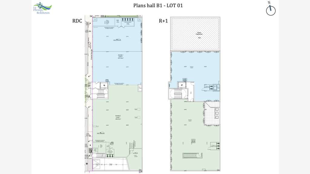 Ensemble de bureaux 492m R+1 au Plessis-Robinson