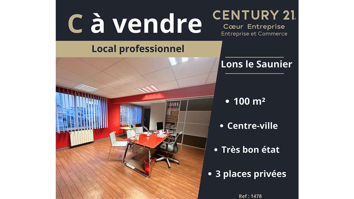Vente bureaux 100m² PMR à Lons Le Saunier centre 