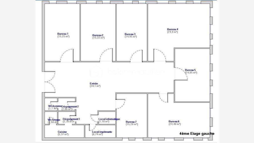 Vente bureaux 188m² en dernier étage Marly le Roi