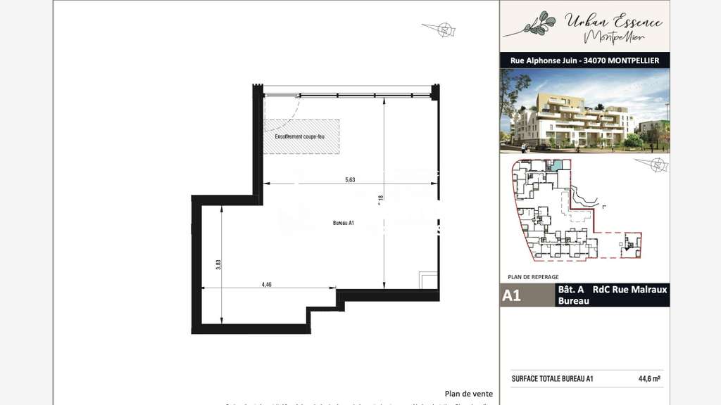 Local professionnel neuf 45m² à Montpellier