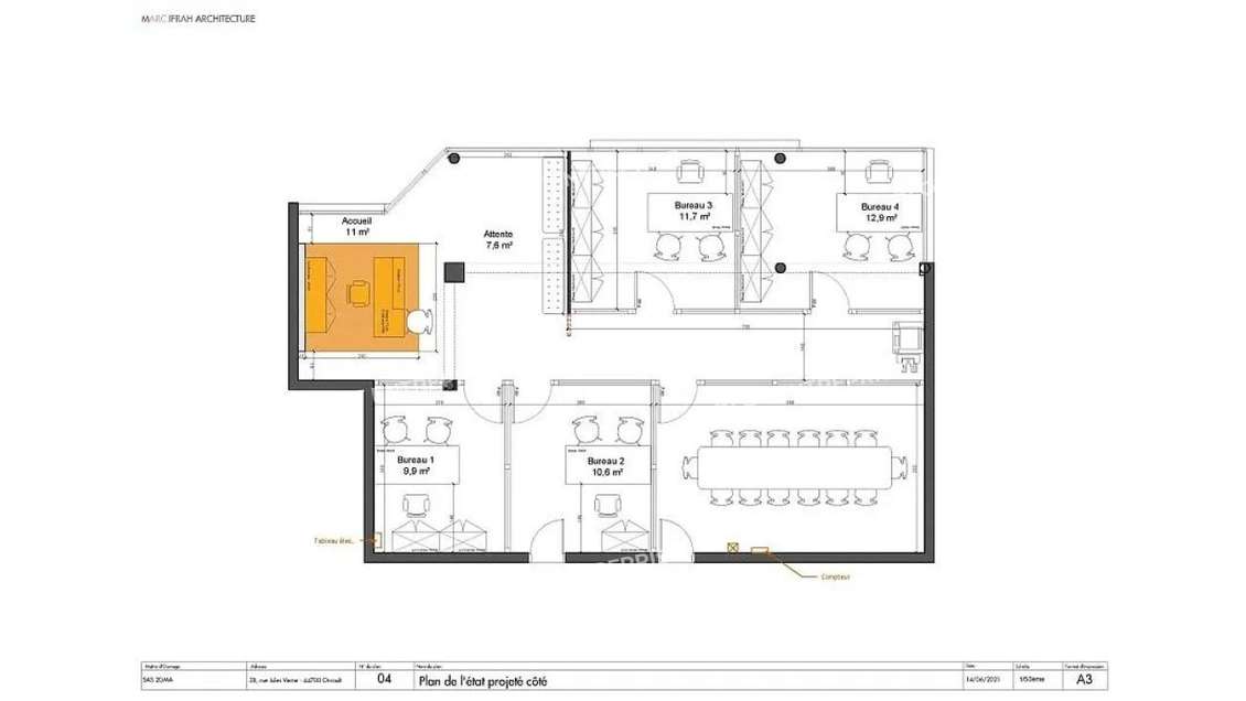 A vendre bureaux locaux commerciaux 118m² Orvault