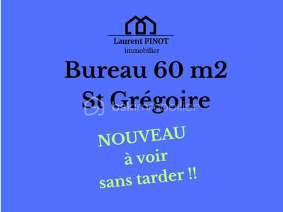 Vente bureaux 60m² parc de Brocéliande St-Grégoire