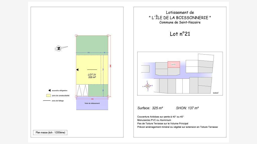 Vente bureau 325m² secteur Immaculée à St-Nazaire