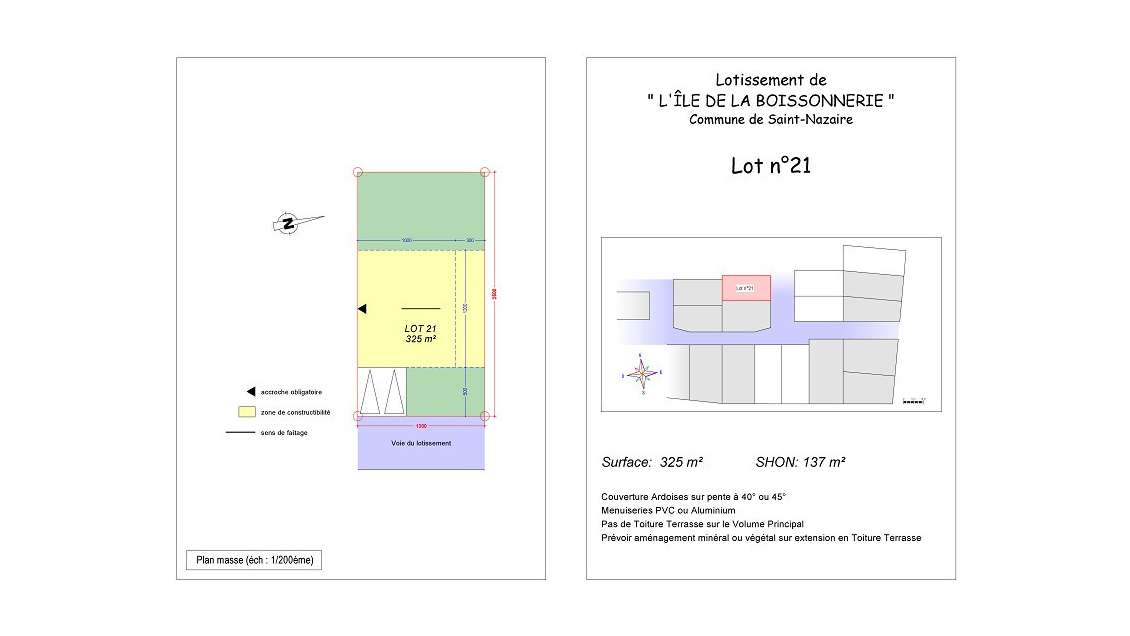 Vente bureau 325m² secteur Immaculée à St-Nazaire