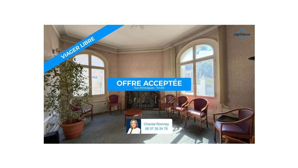 Bureaux viager à vendre libre à Tours