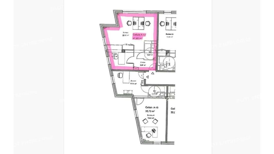 À vendre bureaux 41m² zone nord-ouest de Vannes