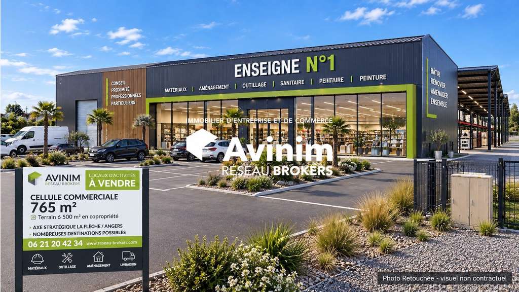 Cellule commerciale 765m² sur un parc de 3900m²