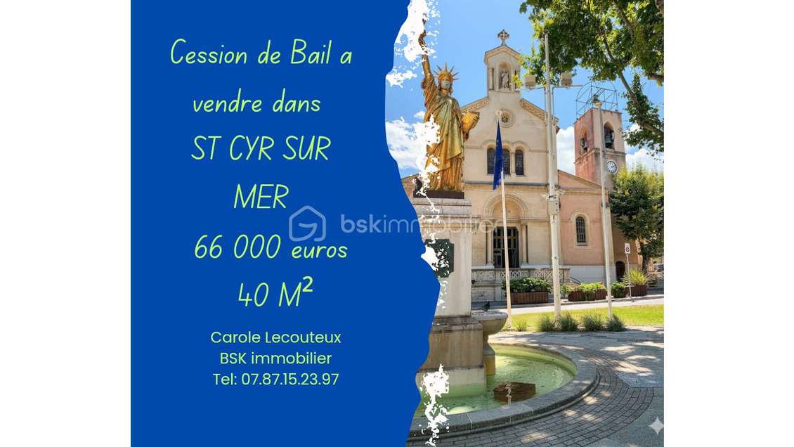 Cession bail local commercial 40m² St-Cyr-sur-Mer