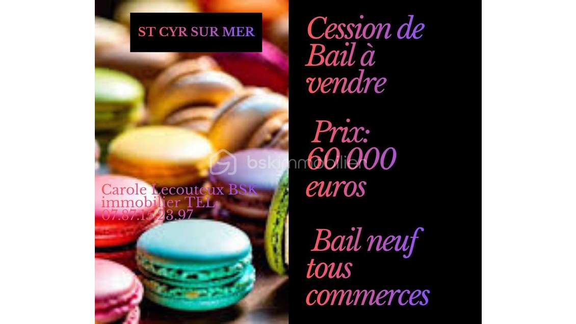 Cession bail local commercial de 68m² à Saint-Cyr