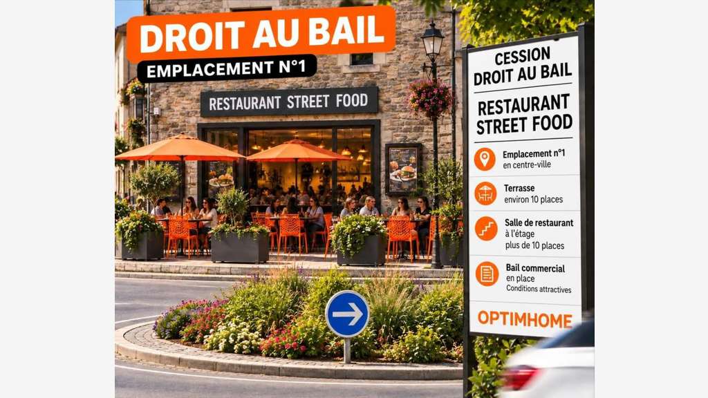 Opportunité droit au bail plein cœur Questembert