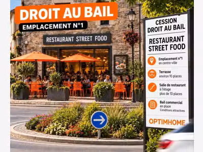 Opportunité droit au bail plein cœur Questembert