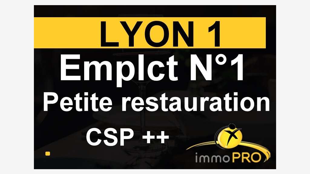 Vente local 20m² bonne visibilité empl N°1 à Lyon