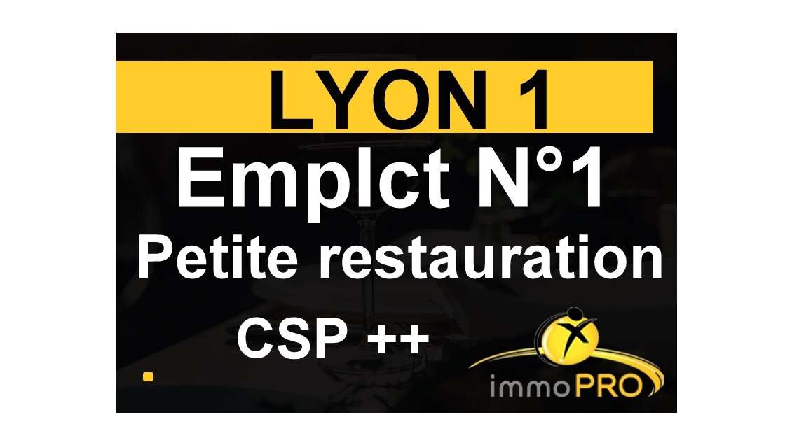 Vente local 20m² bonne visibilité empl N°1 à Lyon