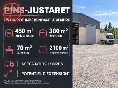 Entrepôt à vendre 450m² à Pins-Justaret
