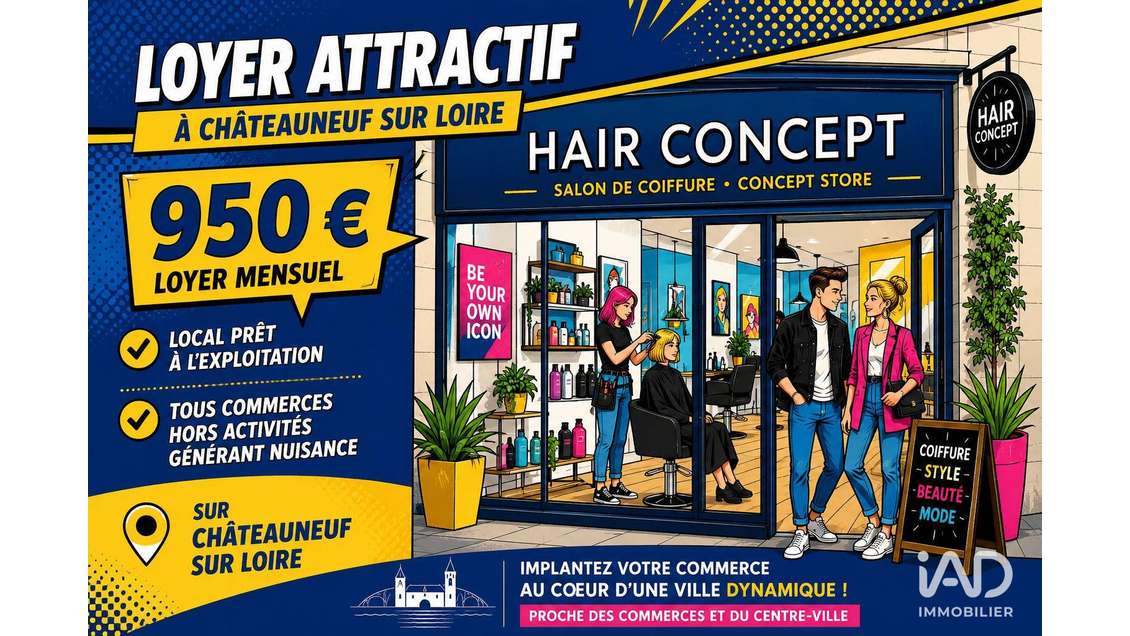 Vente boutique empl N°1 à Châteauneuf-sur-Loire
