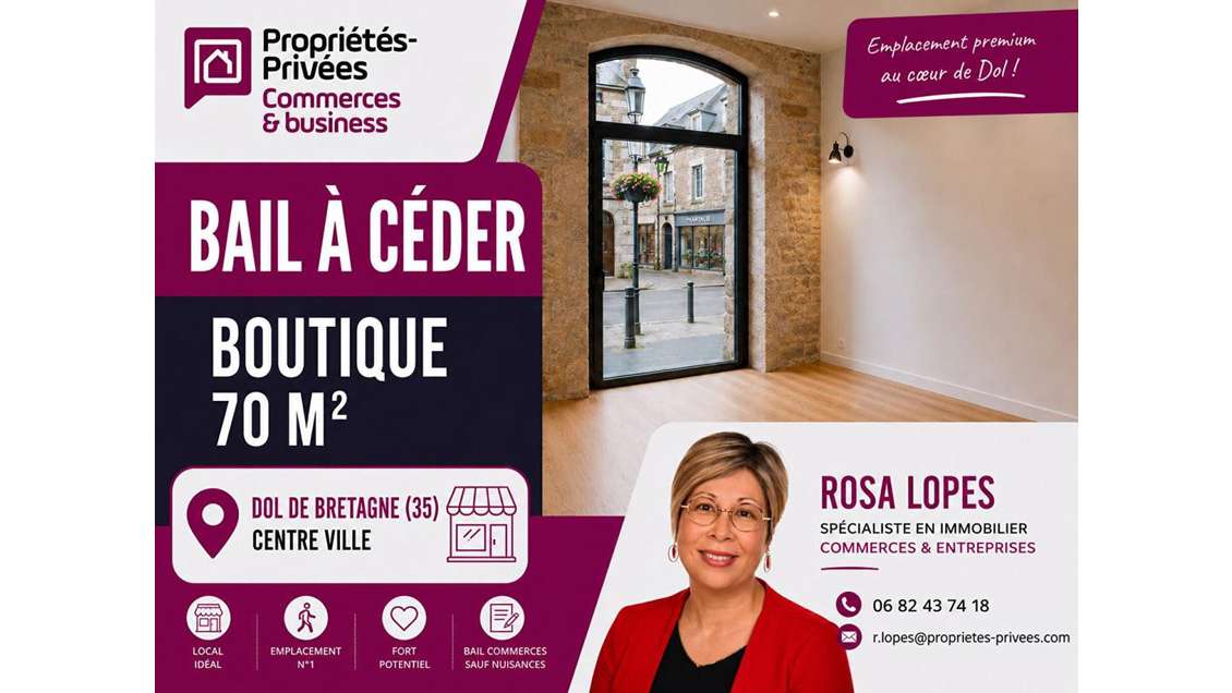 DAB local commercial 70m² à Dol de Bretagne centre