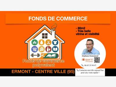 Vente local commercial 80m² empl premium à Ermont