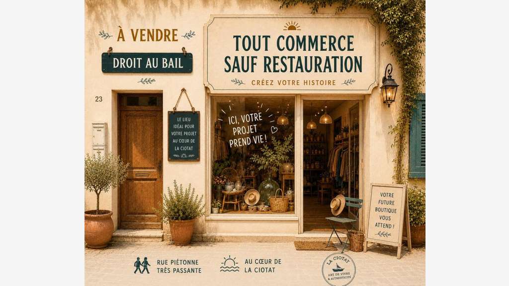 Cession droit au bail empl N°1 La Ciotat centre