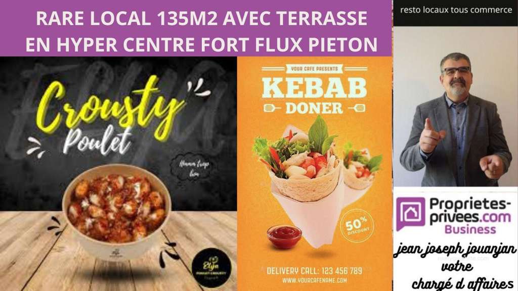 Vente local commercial 135m² terrasse à Toulouse