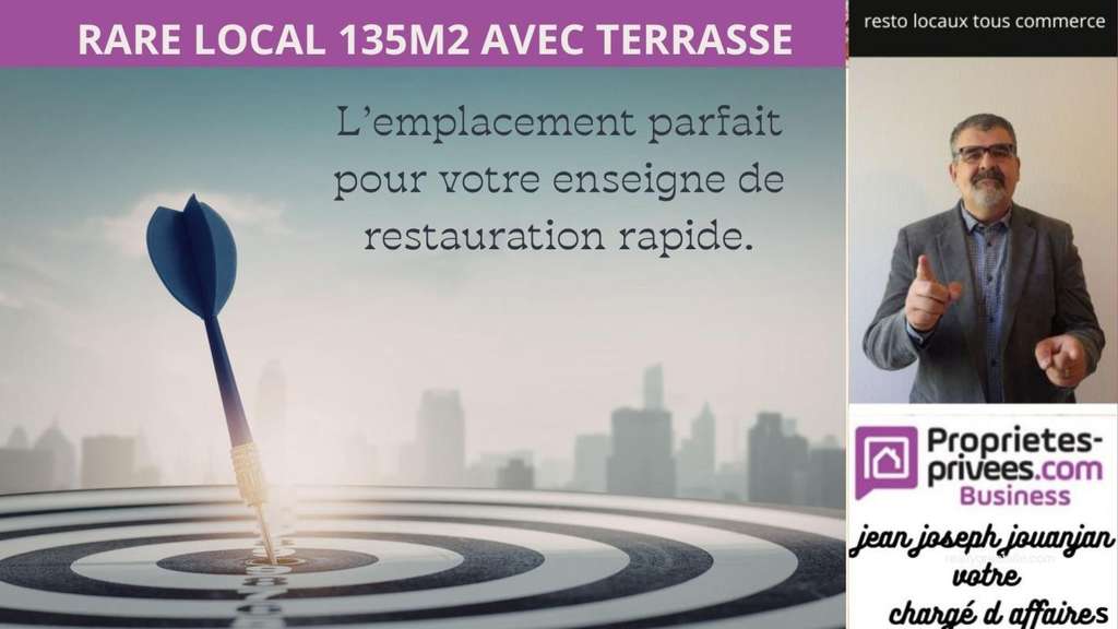 Vente local commercial 135m² terrasse à Toulouse