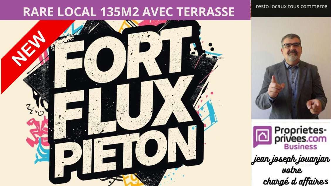 Vente local commercial 135m² terrasse à Toulouse