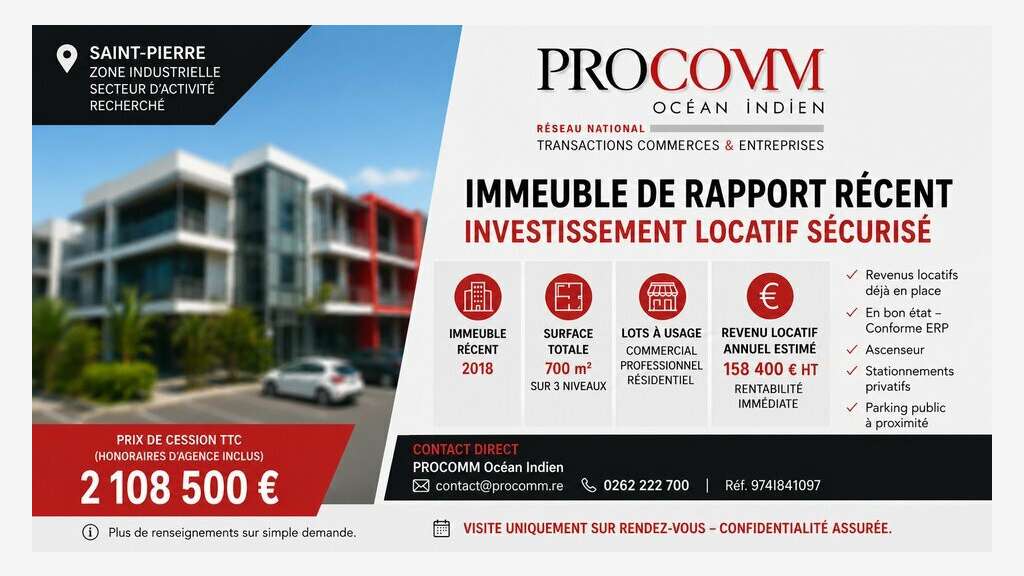 Immeuble de rapport à vendre Saint-Pierre