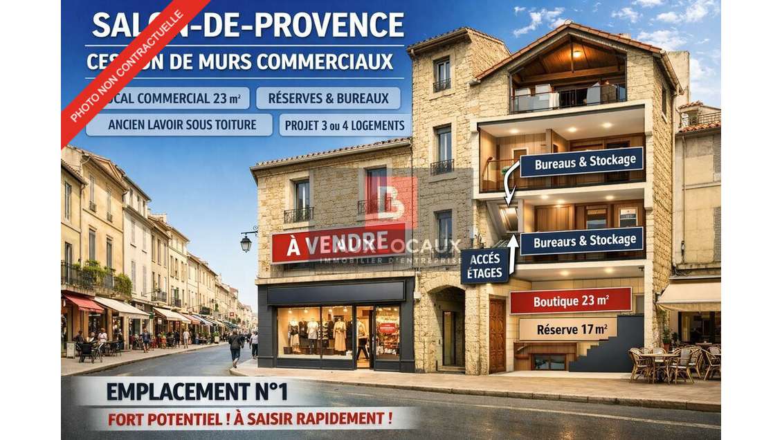 Murs de 120m² en R+3 à vendre à Salon de Provence