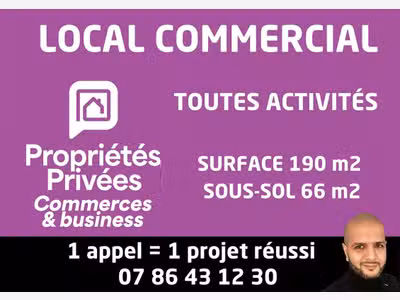 AV local commercial 190m² en centre-ville de Berck