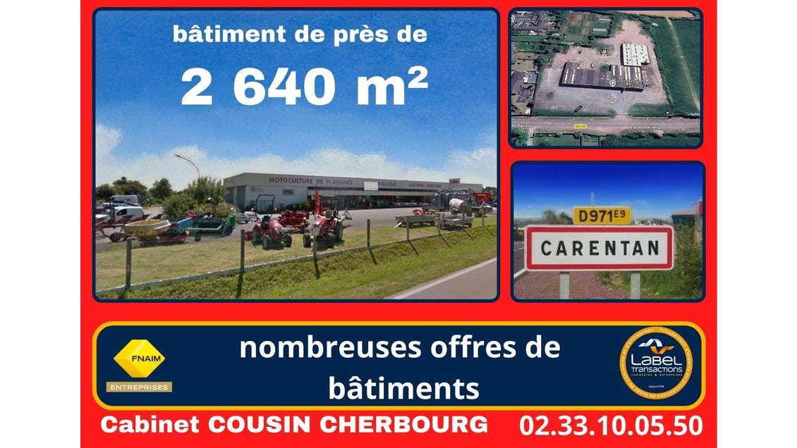Vente local artisanal 2640m² à Carentan-Les-Marais