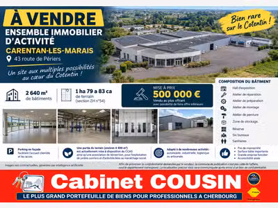 Vente local artisanal 2640m² à Carentan-Les-Marais