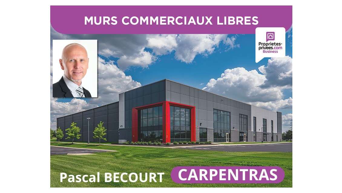 A vendre murs hangar bureaux 410m² Carpentras
