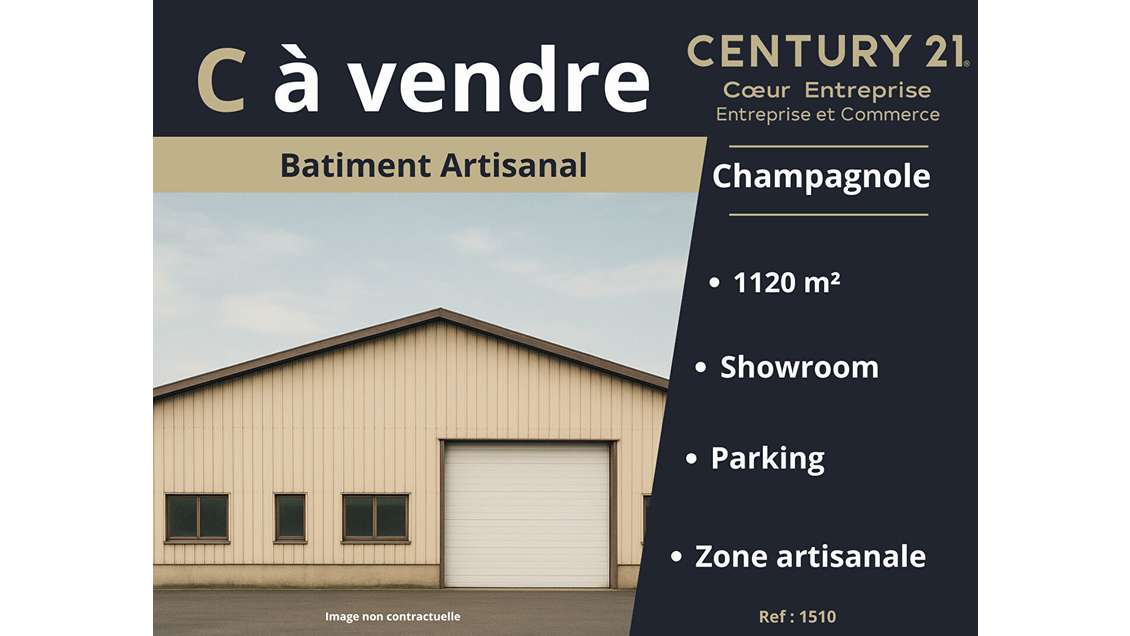 Vente bâtiment artisanal de 1120m² à Champagnole