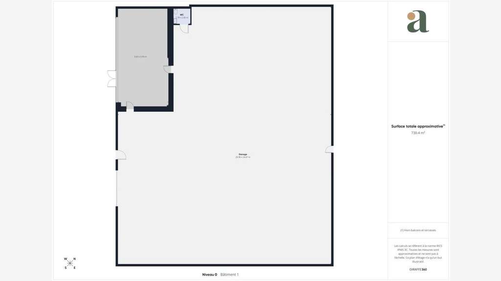 Bâtiment d'activité de 755 m² en vente à 1h de Par