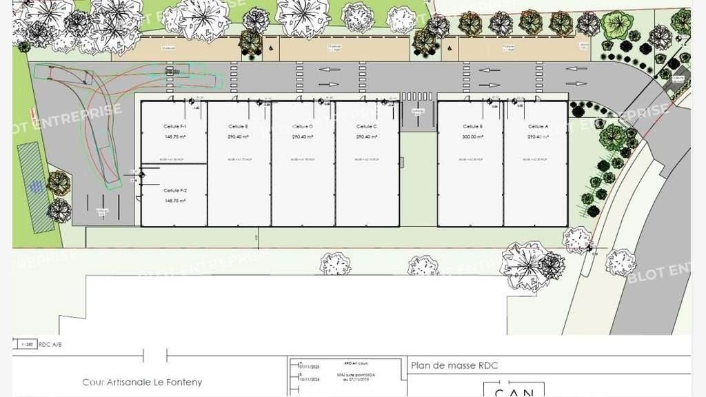 A vendre locaux d'activités 290m² à Couëron